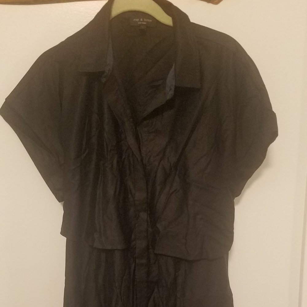 rag & bone short sleeve shirt dress